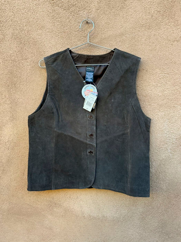 Suede Cowgirl Dark Brown Vest by Outbrook