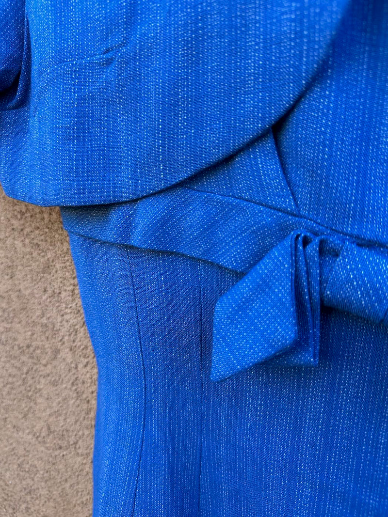 1960's Blue Cotton Dress with Bolero Jacket