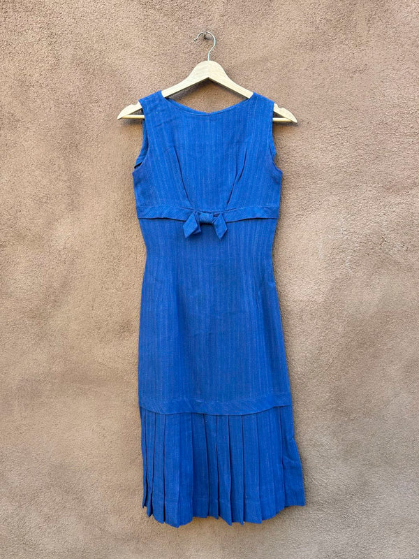 1960's Blue Cotton Dress with Bolero Jacket