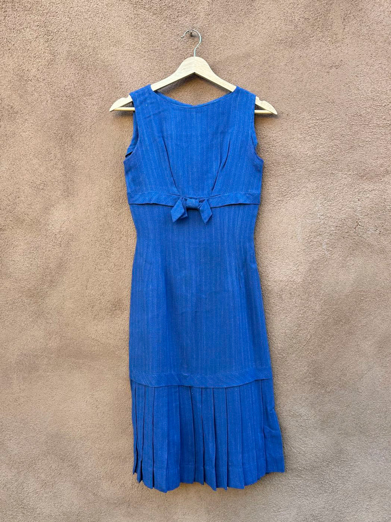 1960's Blue Cotton Dress with Bolero Jacket