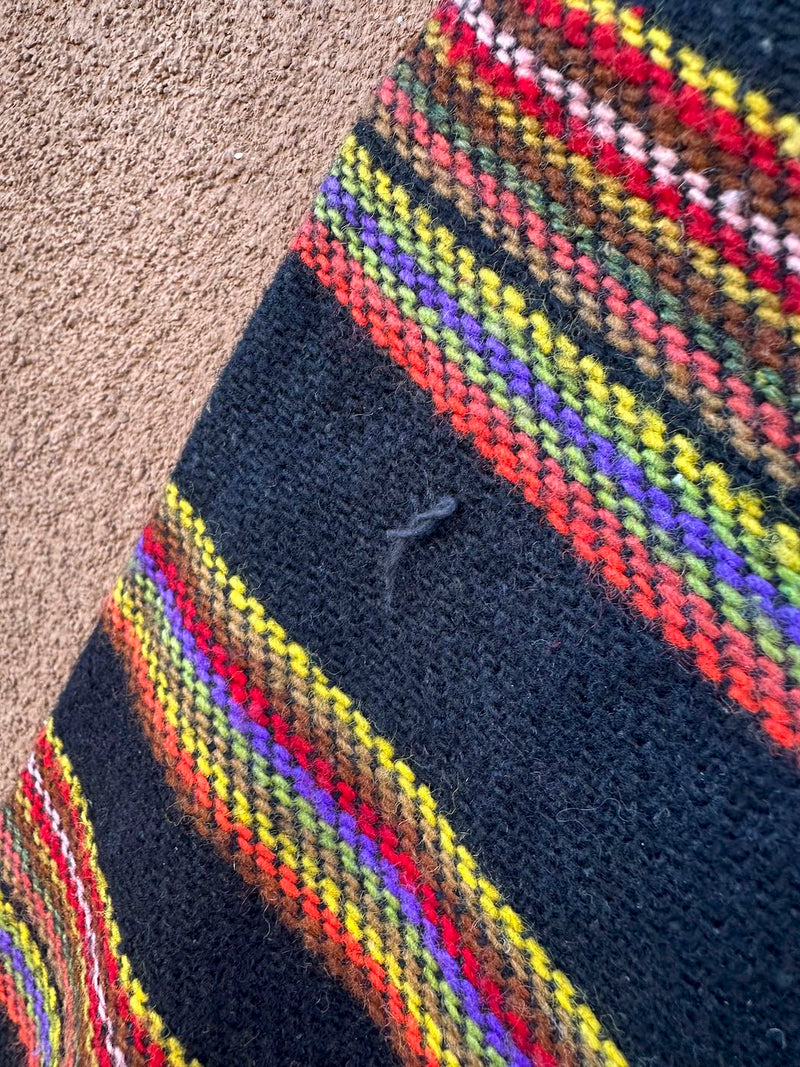 Small Colorfully Striped Poncho - Made in Italy