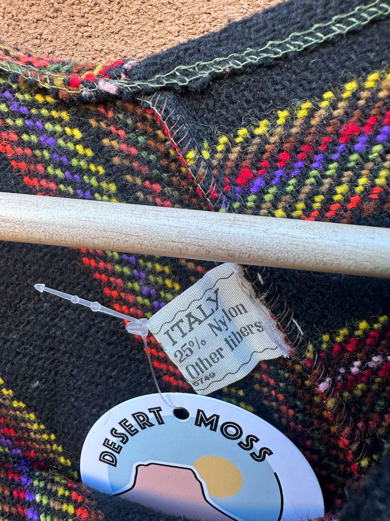 Small Colorfully Striped Poncho - Made in Italy