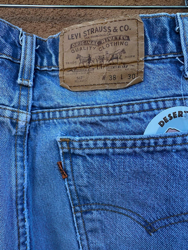 1980's Orange Tab Levi's 517 Jeans, 38 x 30