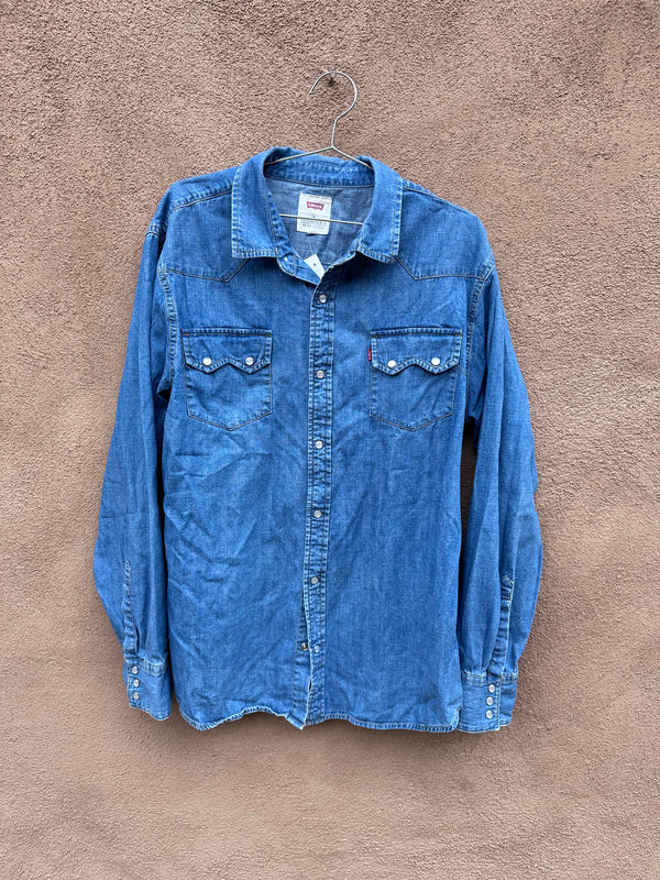 Levi's Denim Shirt with Pearl Snaps - XL