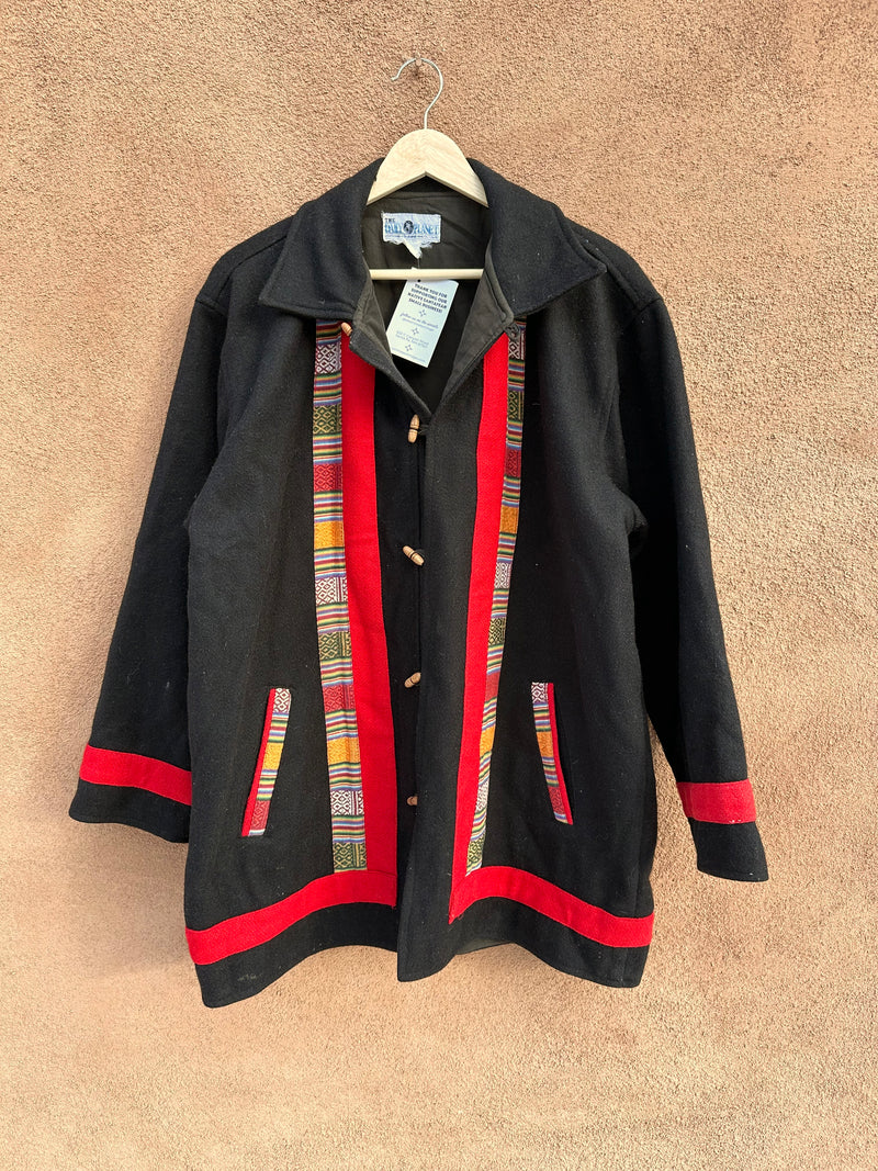 Nepalese Wool Coat with Wooden Buttons