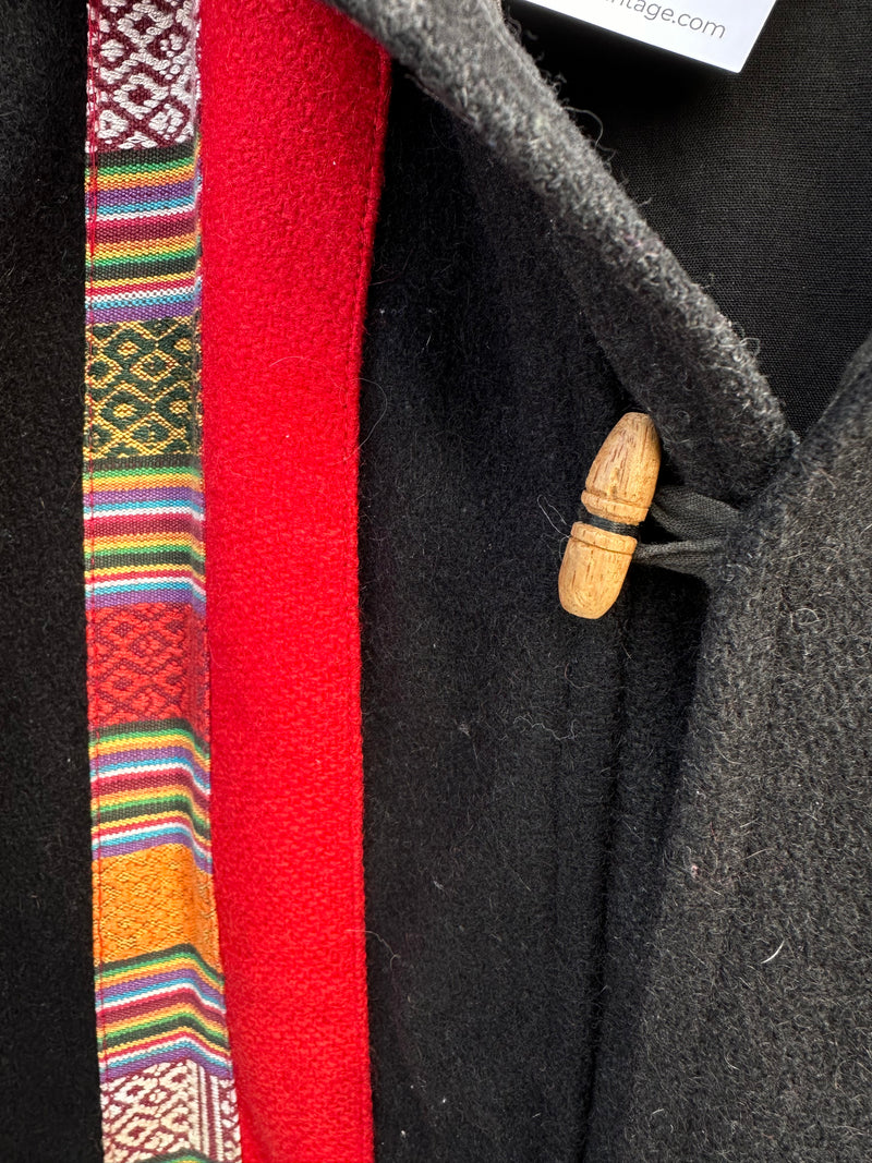 Nepalese Wool Coat with Wooden Buttons