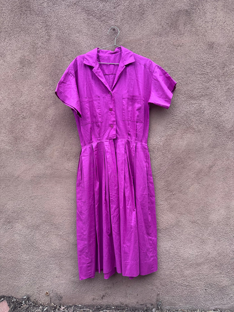 Magenta Short Sleeve Dress