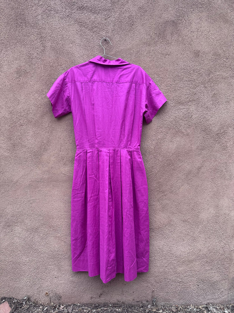 Magenta Short Sleeve Dress