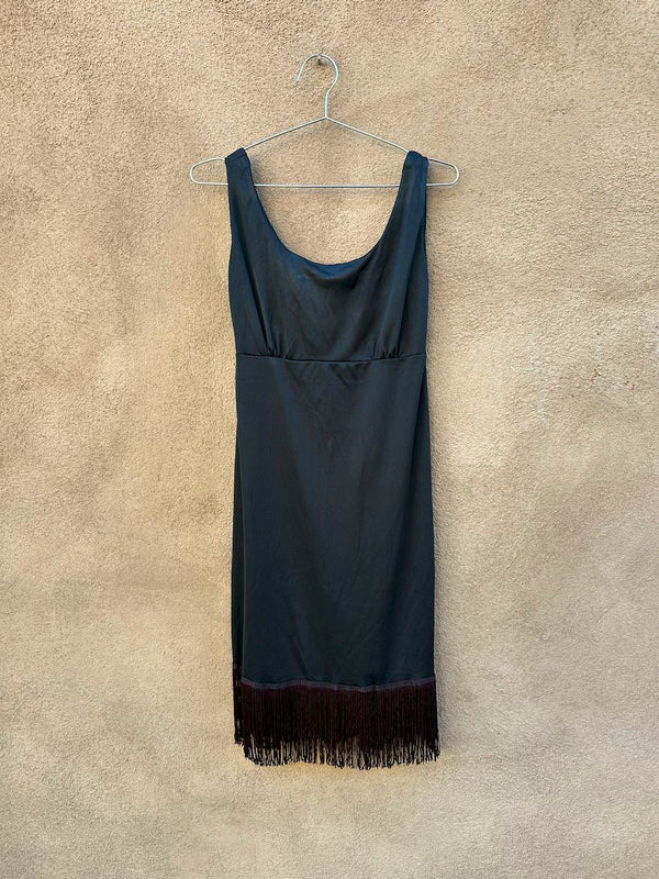 1960's Black Flapper Style Dress