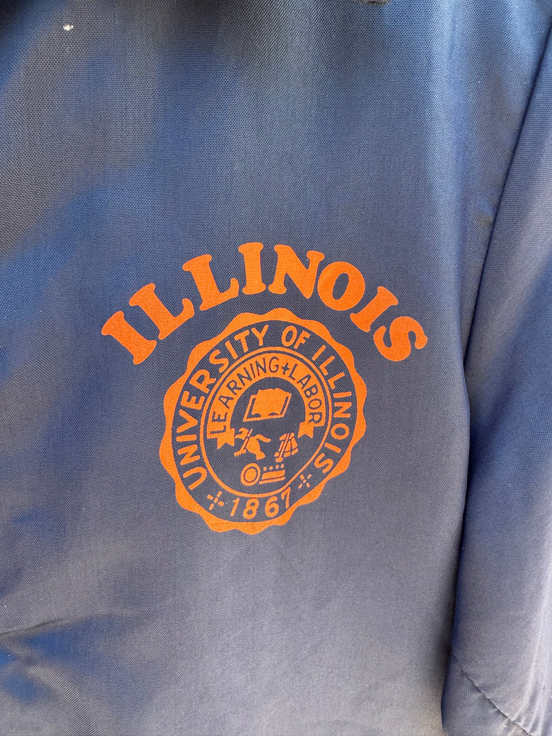 70's University of Illinois Booster Jacket - Nylon