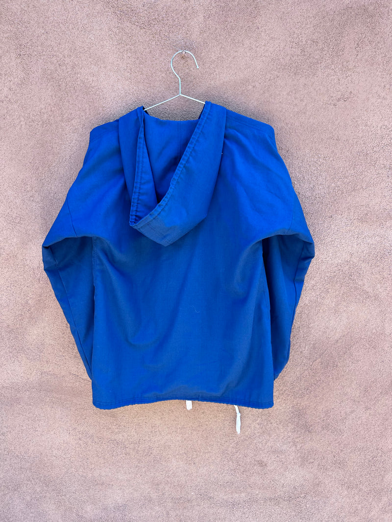 Navy Blue Hooded Utility Jacket