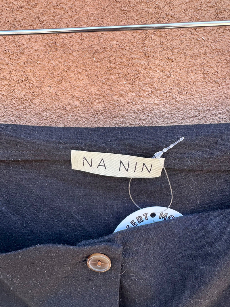 Na Nin Black Princess Sleeve Dress