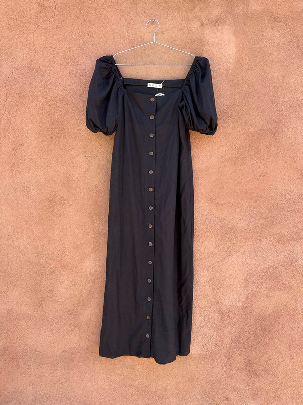 Na Nin Black Princess Sleeve Dress