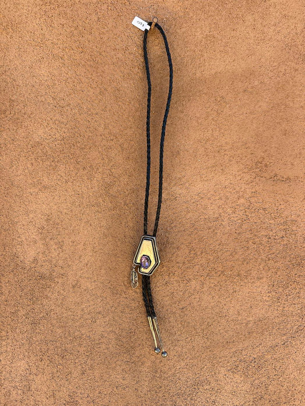 Amethyst & Sterling Silver Bolo Tie