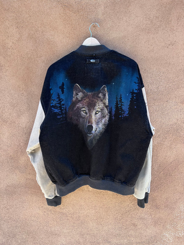 Amazing Denim Wolf Bomber - Call of the Wild