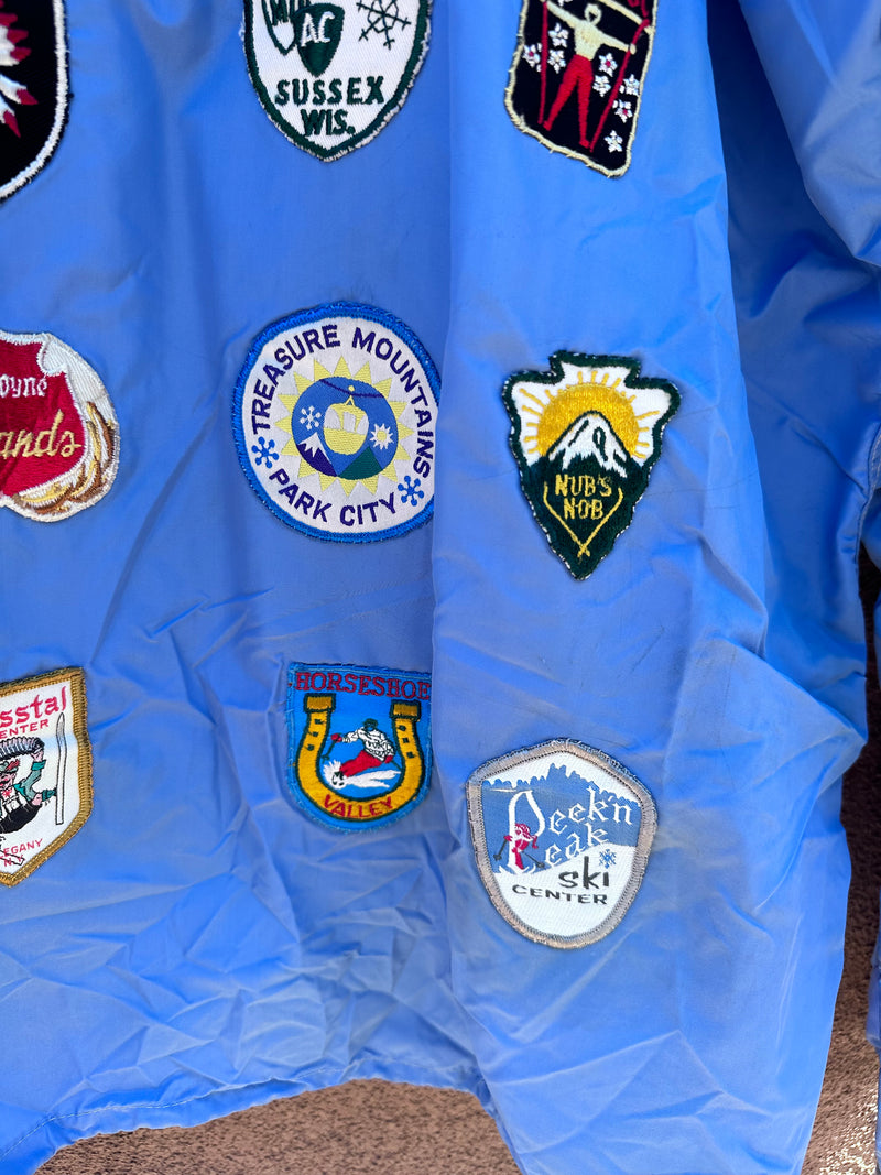 1960's Ski Jacket with Multiple Ski Patches