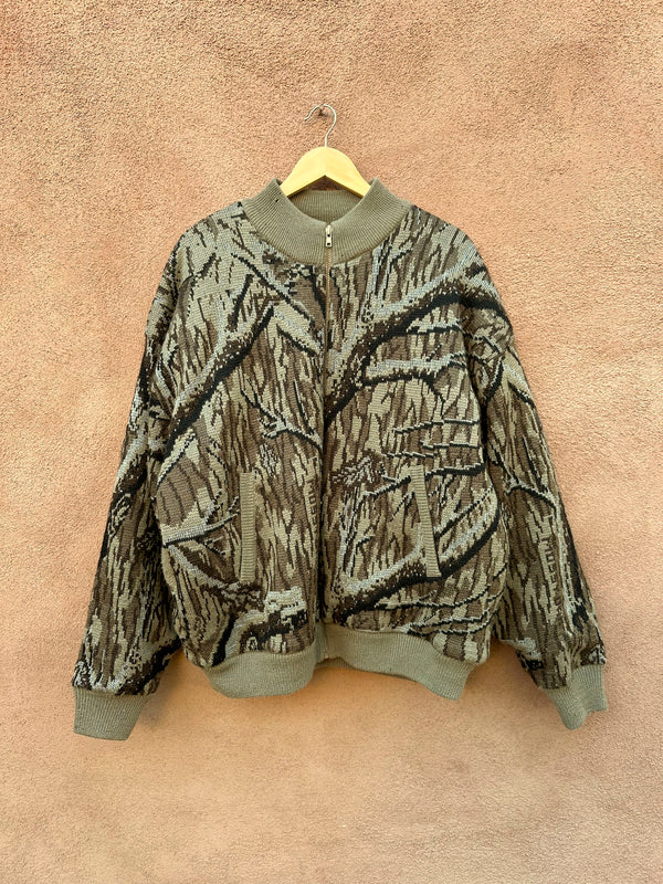 Cabelas Wool Camo Zip Up Cardigan - as is