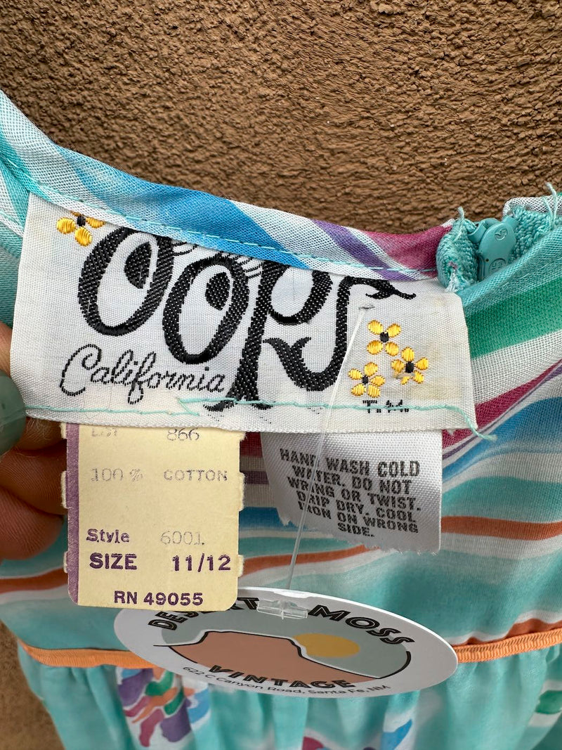 Oops California 1960's Butterfly Dress 11/12