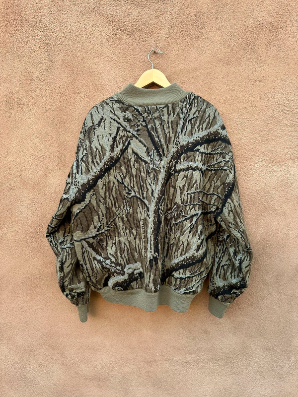 Cabelas Wool Camo Zip Up Cardigan - as is