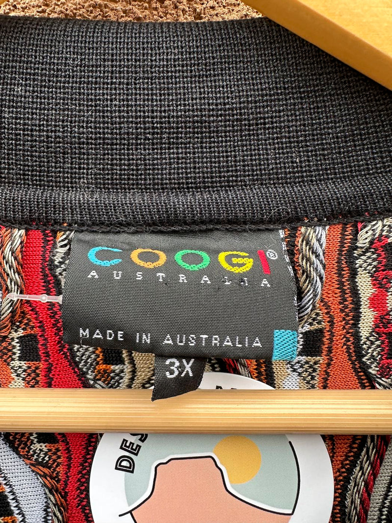 Oversized Coogi Mercerized Cotton Polo Shirt/Sweater