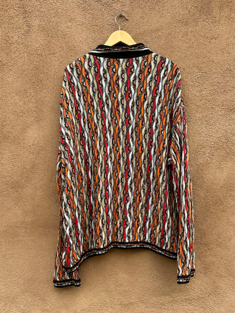 Oversized Coogi Mercerized Cotton Polo Shirt/Sweater