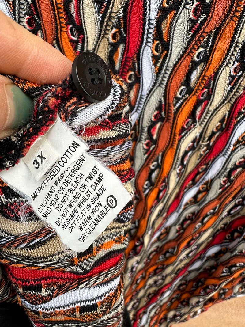 Oversized Coogi Mercerized Cotton Polo Shirt/Sweater