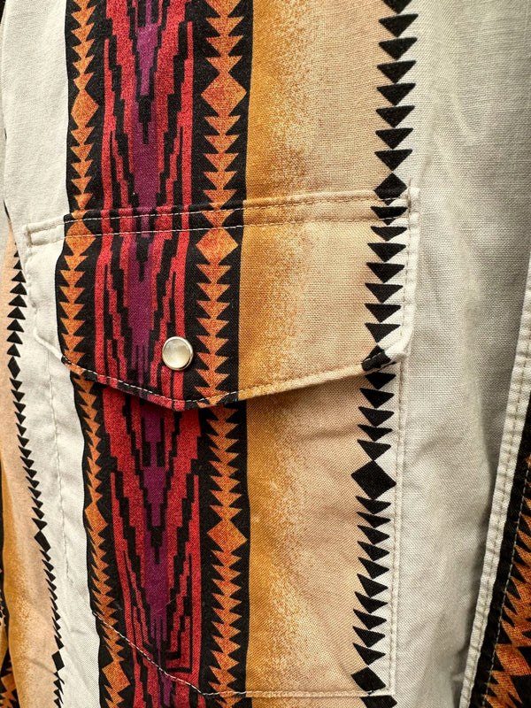 Warm Tone Southwest Pattern Wrangler Shirt