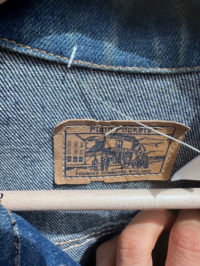 80's Plain Pockets Denim Trucker Jacket