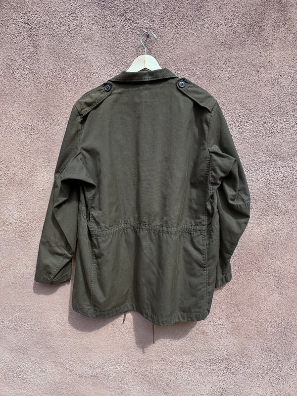 Greenish-Brown Military Multi-Pocket Utility Jacket