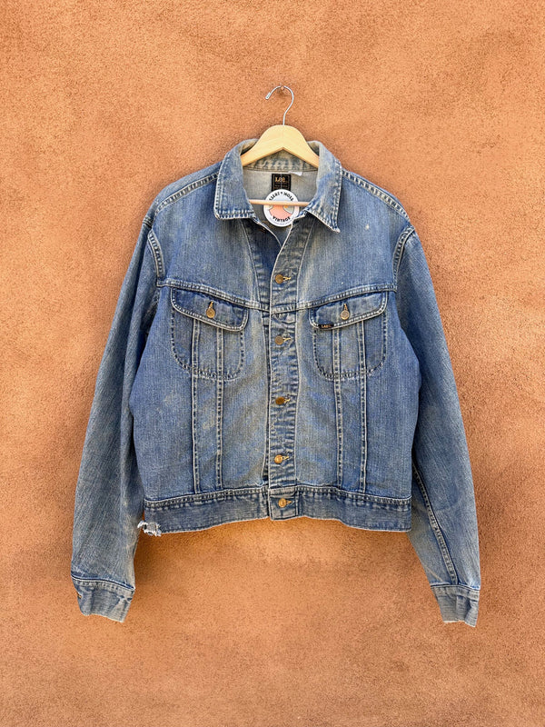1970's Black Label Lee Denim Jacket, Med/Large - as is