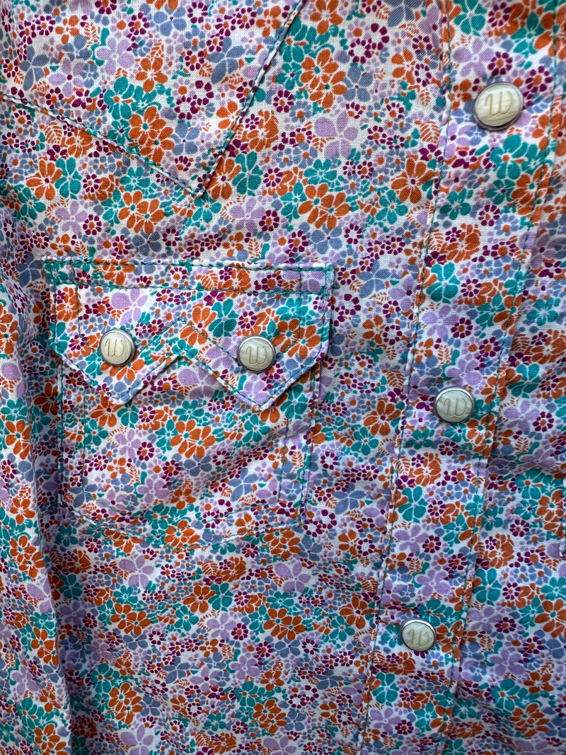 Pink Floral Girl's Wrangler Cowgirl Shirt
