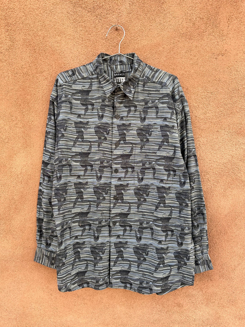 Barnes Storm Abstract Male Figure Shirt