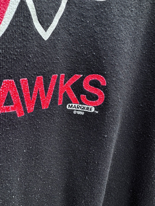 1980's Portland Winterhawks Black Sweatshirt