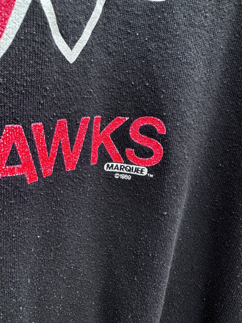 1980's Portland Winterhawks Black Sweatshirt