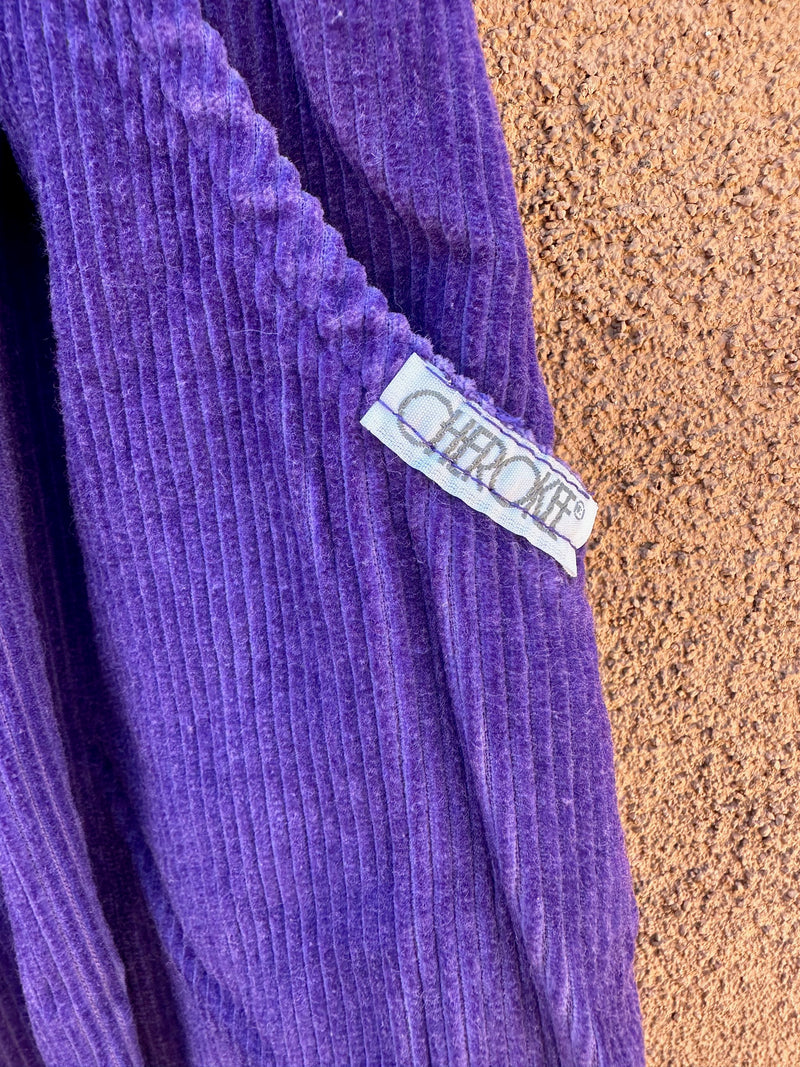 80's Purple Corduroy Cherokee Skirt - Made in USA