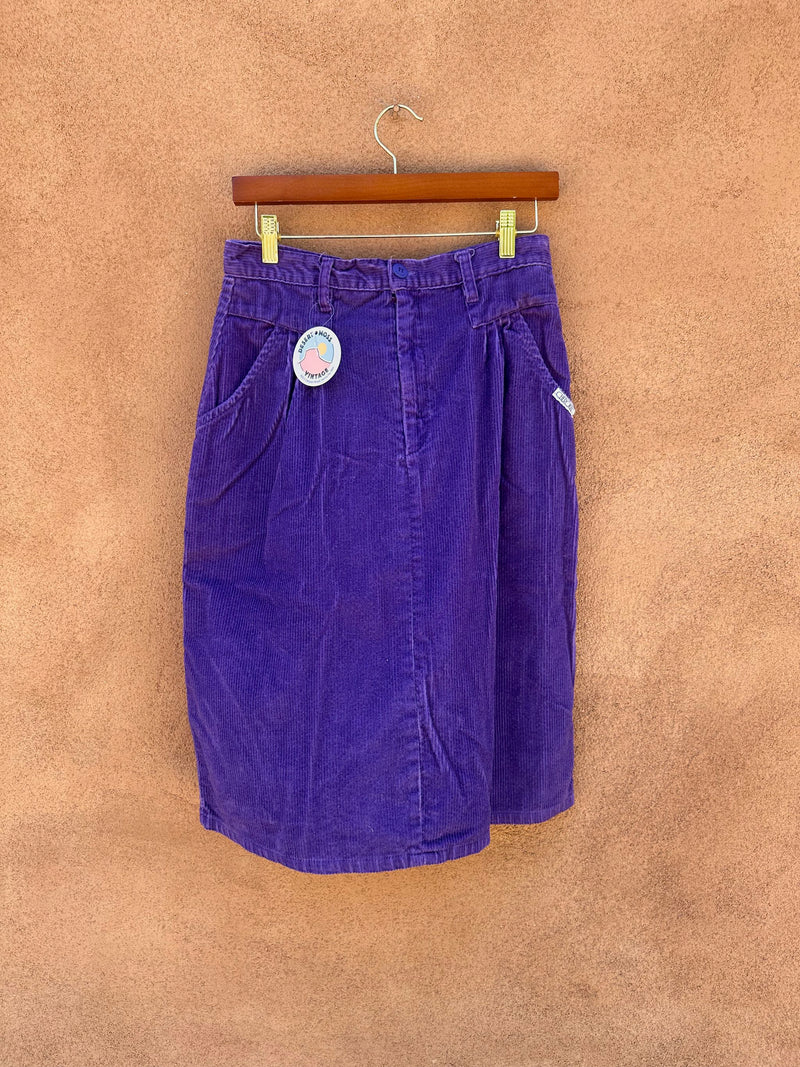 80's Purple Corduroy Cherokee Skirt - Made in USA