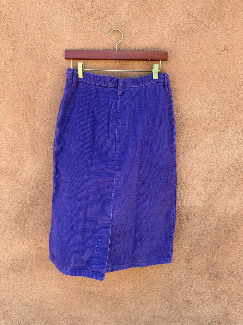 80's Purple Corduroy Cherokee Skirt - Made in USA