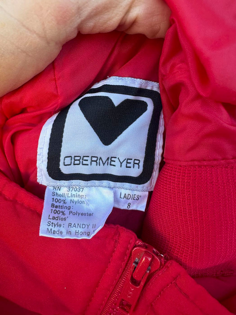 Red 80's Obermeyer Ski Suit