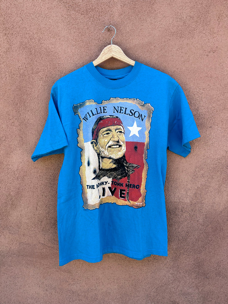 Willie Nelson Honky Tonk Hero Live Tee
