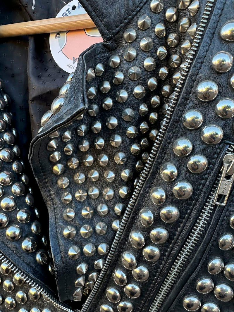 Hand Studded Leather Jacket