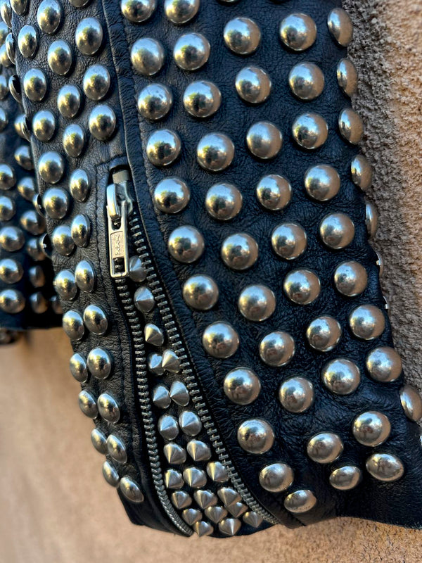 Hand Studded Leather Jacket