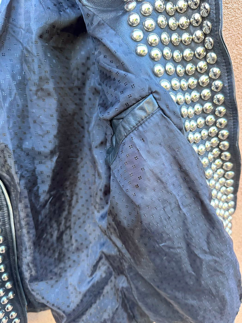 Hand Studded Leather Jacket