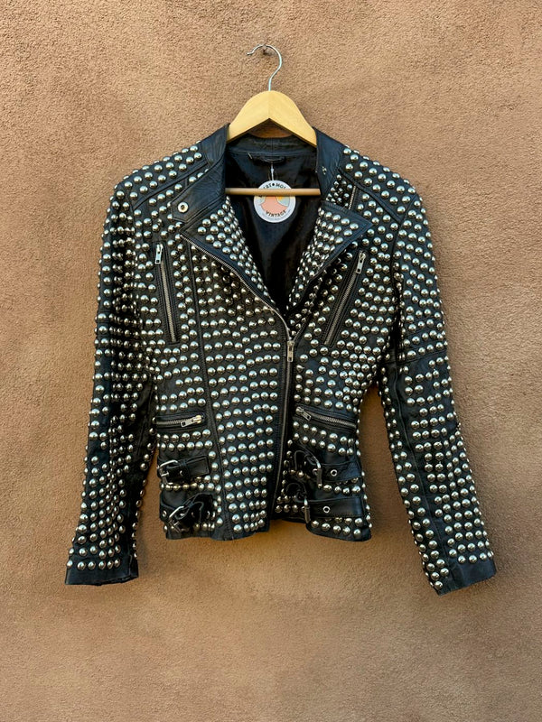 Hand Studded Leather Jacket