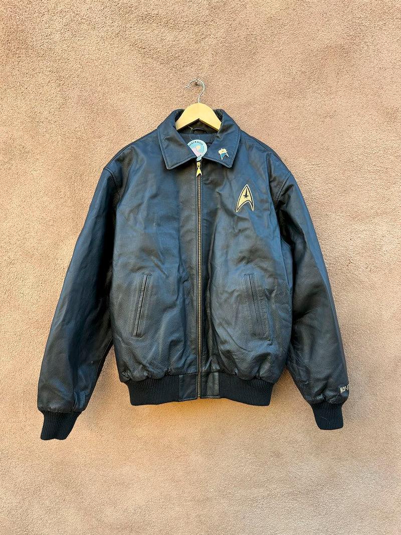 Bradford Exchange Black Leather Star Trek Jacket with Pin