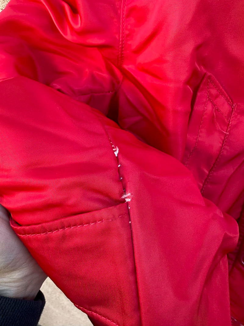 Red 1950's Hercules Outerwear by Sears Parka with Hood - as is