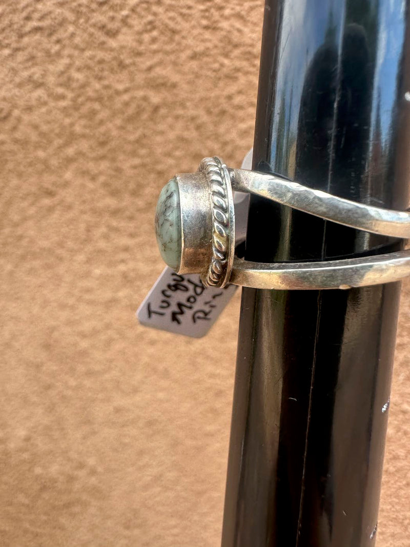 Modern Sterling Silver & Turquoise Ring