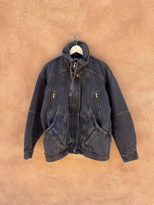 Vintage Black Denim Sergio Valente 1980 s Jacket