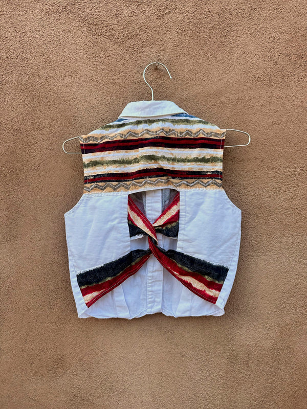 Sleeveless Banjo Western Blouse, Made in USA