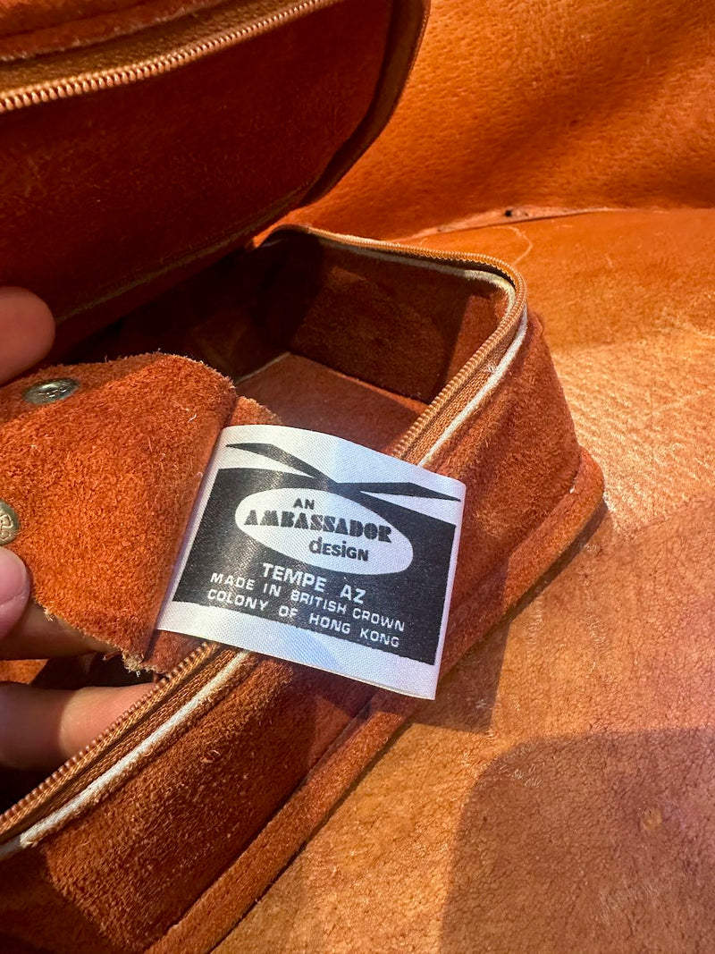 1970's Suede Travel Bag/Knit