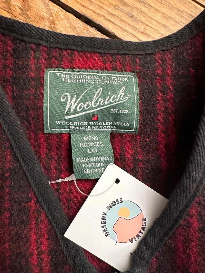Woolrich Plaid Hunting Vest - 100% Wool - Large